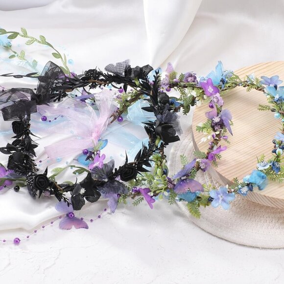 Fairy Flower Headpiece Fairy Costume Elf Crown Nature Cosplay Accessory main image 7